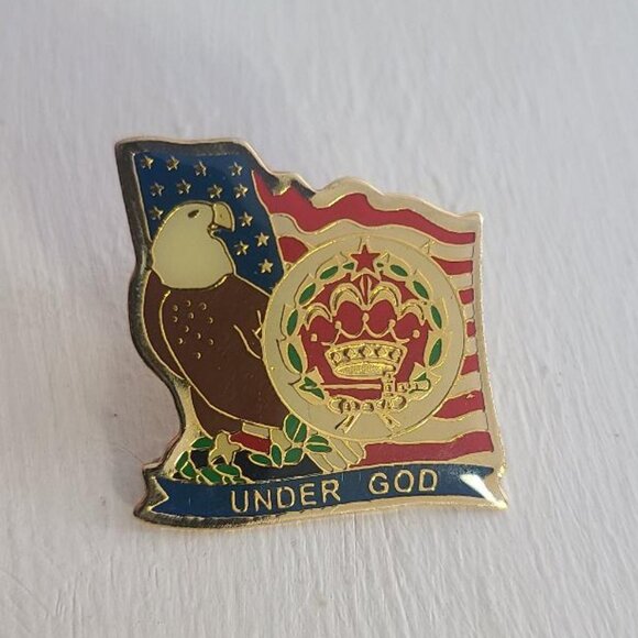 Order Of The Amaranth Under God Vintage Lapel Pin Tie Tack - Picture 1 of 5